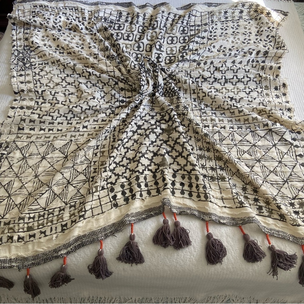 Urban Outfitters Textured Tapestry With Tassels